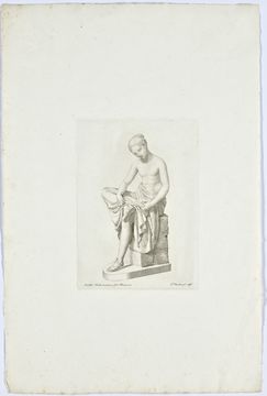Ruscheweyh, Ferdinand (Stecher); Schadow, Rudolph (Bildhauer): Die Sandalenbinderin, 1814, SPSG , GK II (10) 1845.